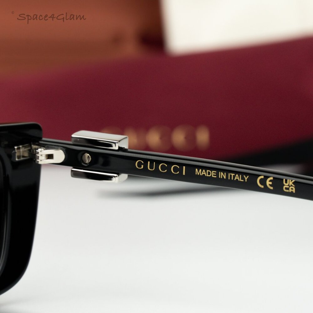 BRAND NEW Gucci GG1681S 008 Black Grey Cat Eye Women Sunglasses - Picture 7 of 11